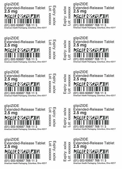 2.5 mg Glipizide ER Tablet Blister - 2.5 mg Glipizide ER Tablet Blister